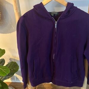 Purple Lauren Ralph Lauren Full Zip Hoodie Size Large